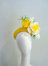 Load image into Gallery viewer, feather Blooms Headpiece - yellows