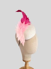 Load image into Gallery viewer, Pia feather feature  hat - made to order , colours by request