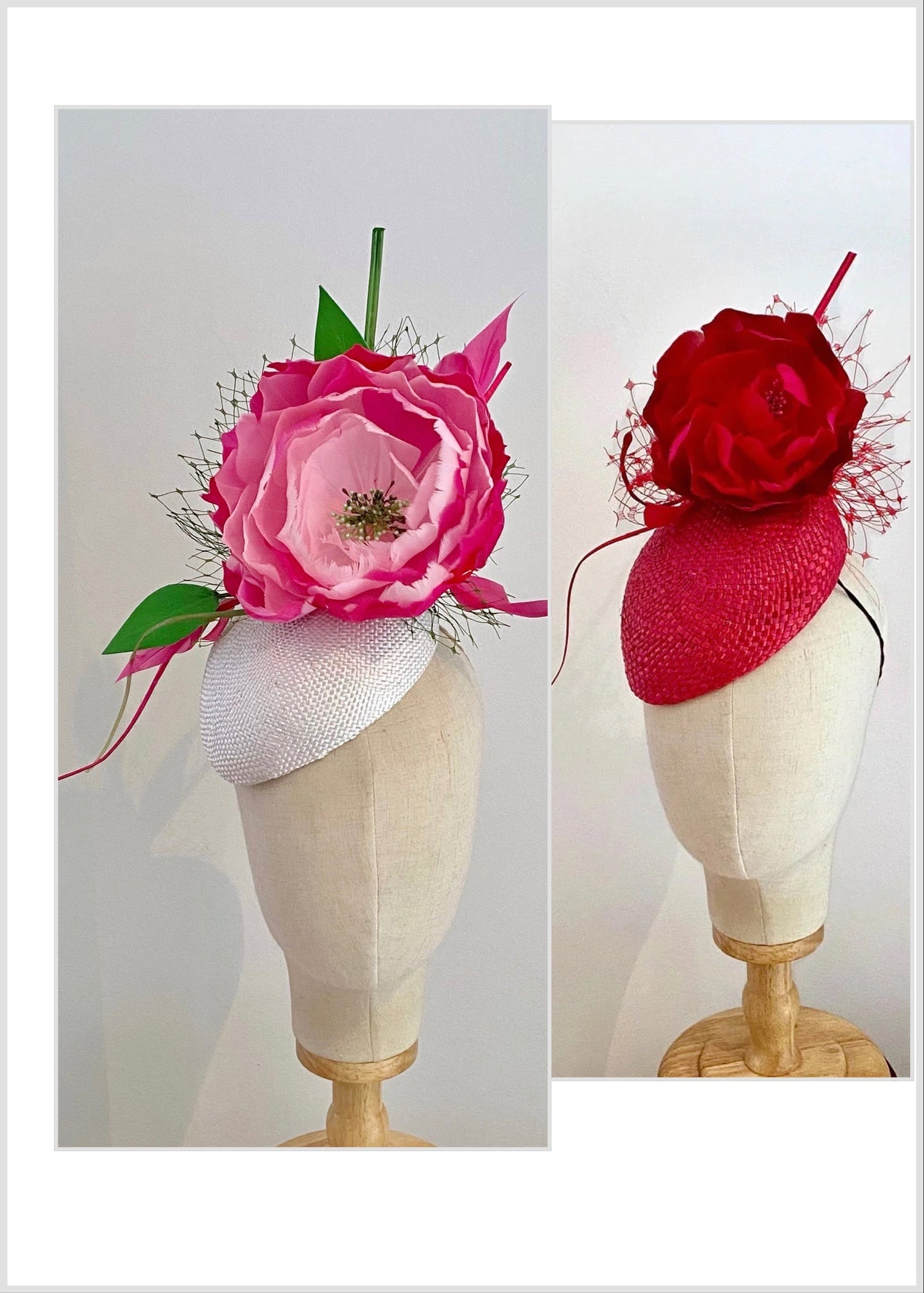 Deposit payment for Rosie  feather flower hat -made to order in custom colours
