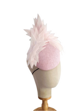Load image into Gallery viewer, Nadine feather feature hat - soft pink