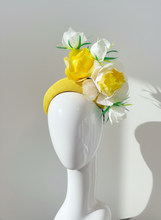Load image into Gallery viewer, feather Blooms Headpiece - yellows