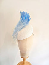 Load image into Gallery viewer, Pia feather feature  hat - made to order , colours by request