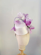 Load image into Gallery viewer, Laura Feather Blooms -white and lilac purples