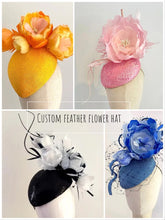 Load image into Gallery viewer, Custom feather flower hat  - deposit payment