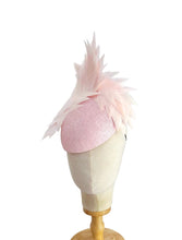 Load image into Gallery viewer, Nadine feather feature hat - made to order , colours by request