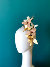 Load image into Gallery viewer, NEW GOLD DREAM - Leather floral  headpiece