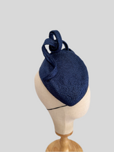 Load image into Gallery viewer, Textured navy hat
