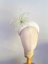 Load image into Gallery viewer, Rayna  band  headpiece - white with soft green
