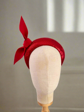 Load image into Gallery viewer, Red knot bow  headpiece
