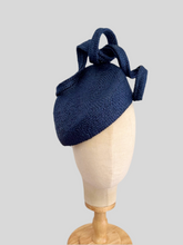 Load image into Gallery viewer, Textured navy hat
