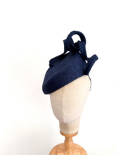 Load image into Gallery viewer, Textured navy hat
