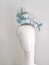 Load image into Gallery viewer, Ella Leather  headpiece - multi blues
