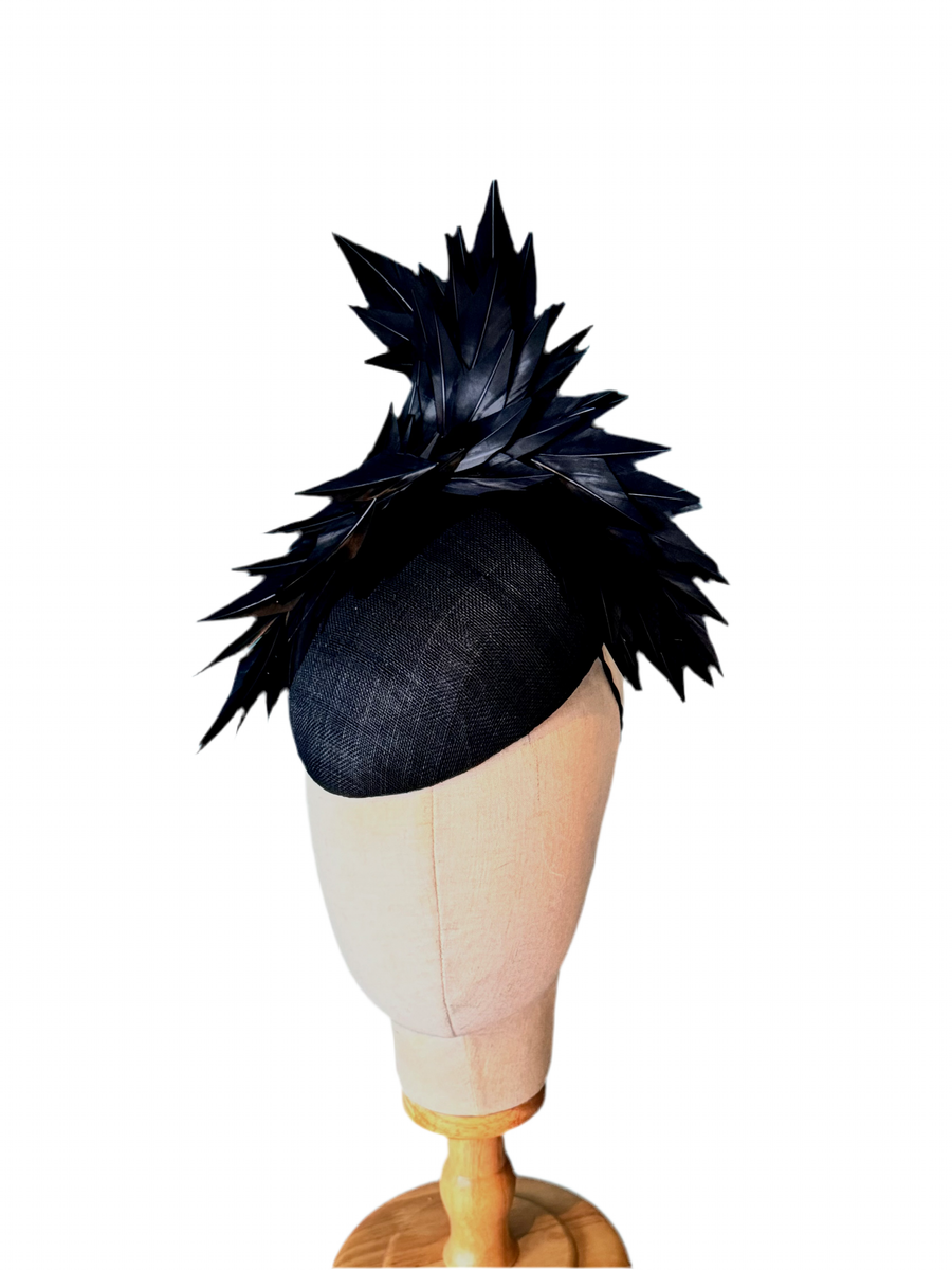 Nadine feather feature hat - made to order , colours by request – Sassy ...