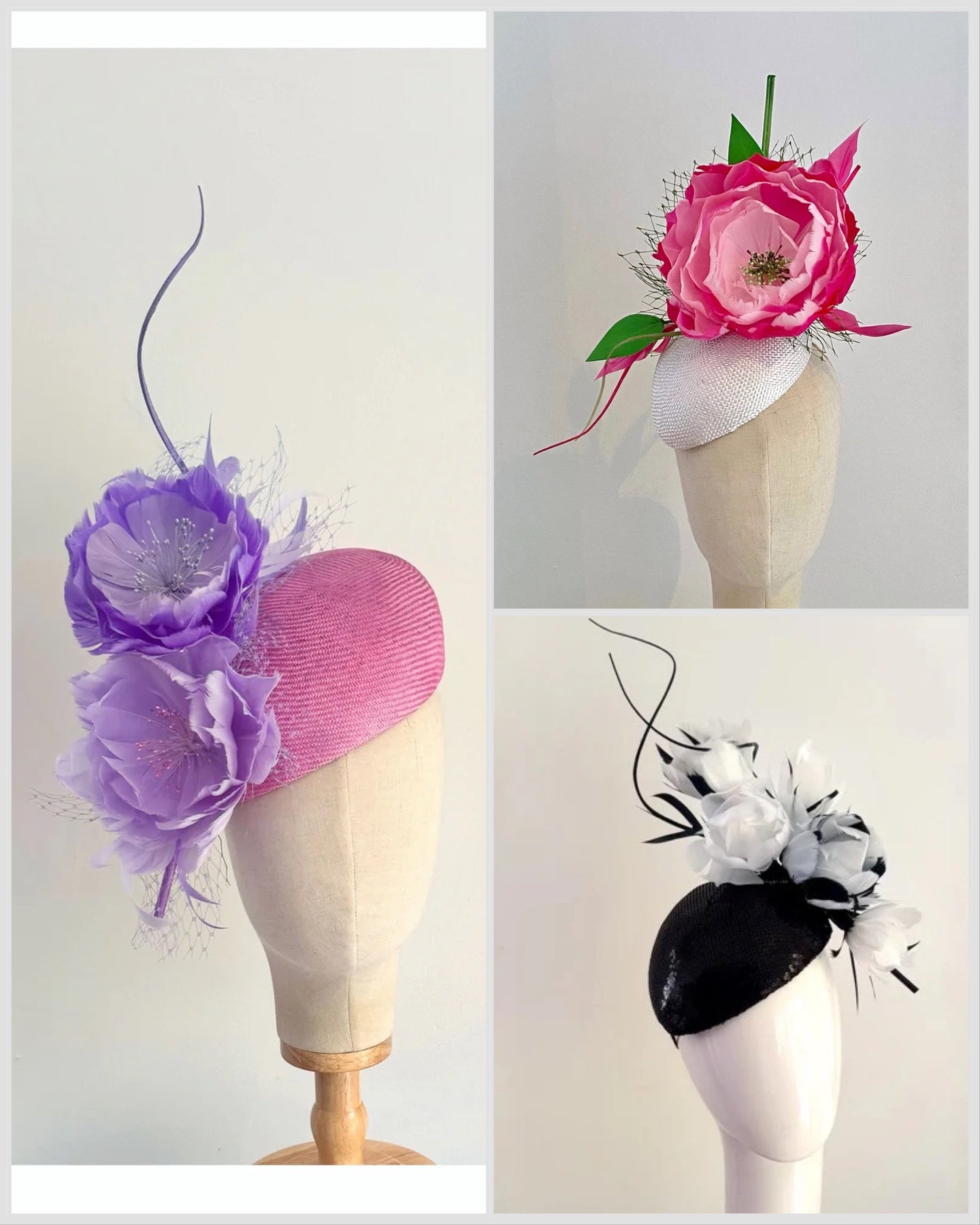 Custom feather flower hat  - deposit payment