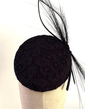 Load image into Gallery viewer, Black lace pillbox

