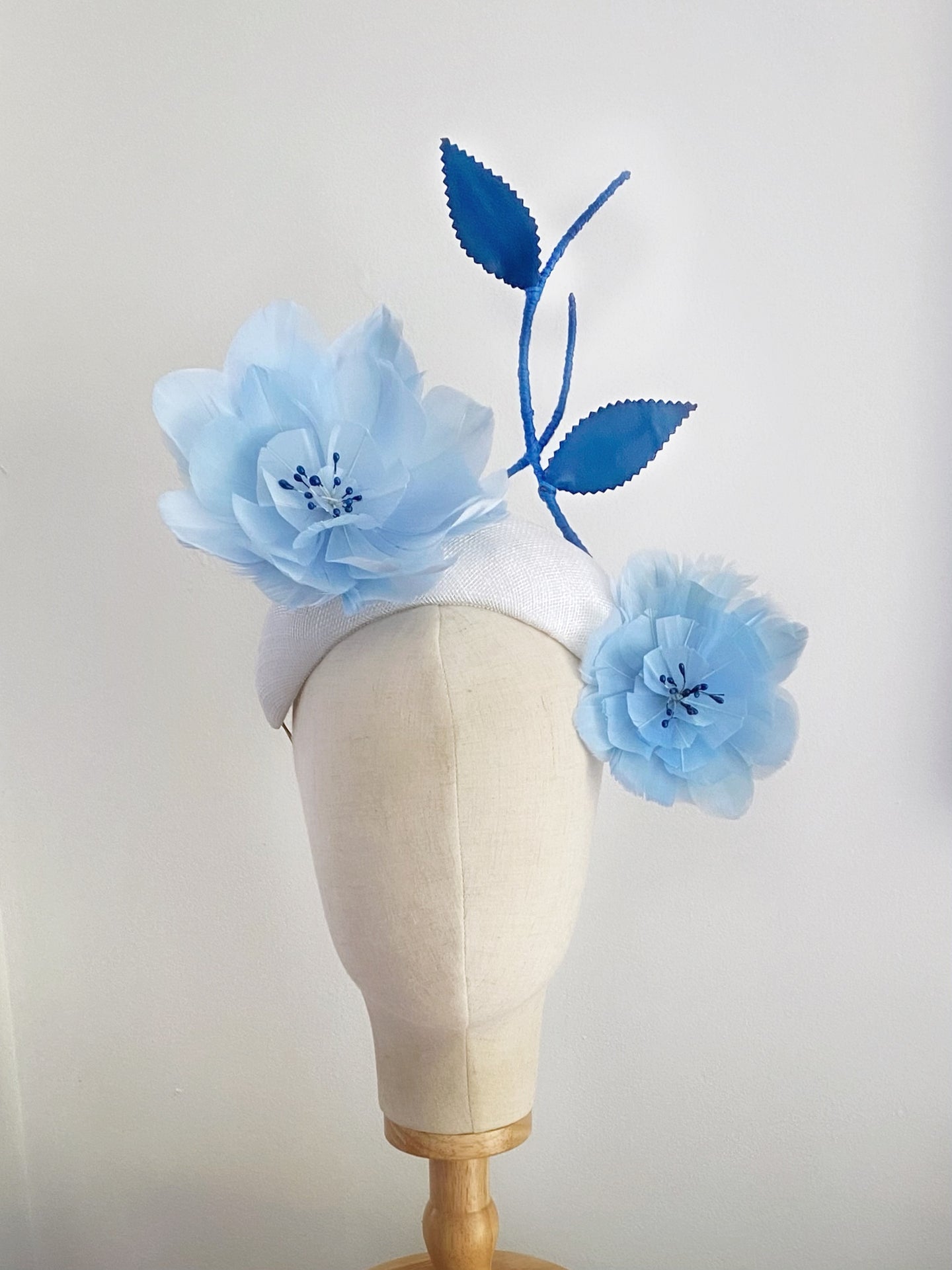 Aileen headpiece -  blue and white