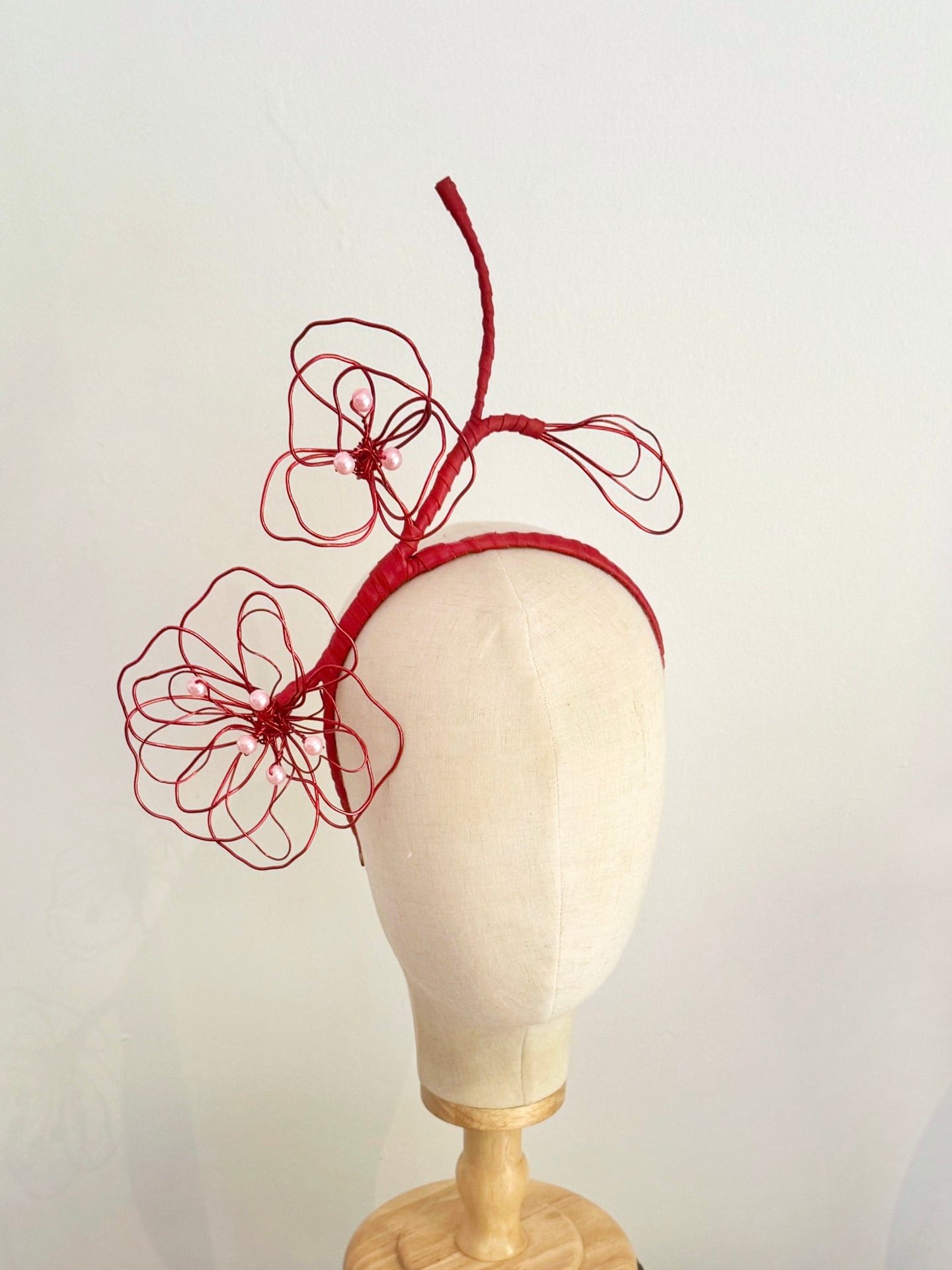 Red Wirework floral headpiece