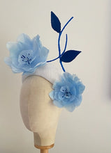 Load image into Gallery viewer, Aileen headpiece -  blue and white
