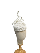Load image into Gallery viewer, White textured asymmetrical pillbox
