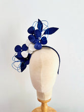 Load image into Gallery viewer, leather blossom - deep blues
