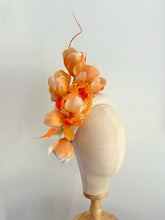 Load image into Gallery viewer, Blooms Headpiece - peachy orange
