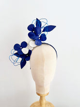 Load image into Gallery viewer, leather blossom - deep blues
