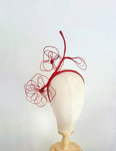 Load image into Gallery viewer, Red Wirework floral headpiece
