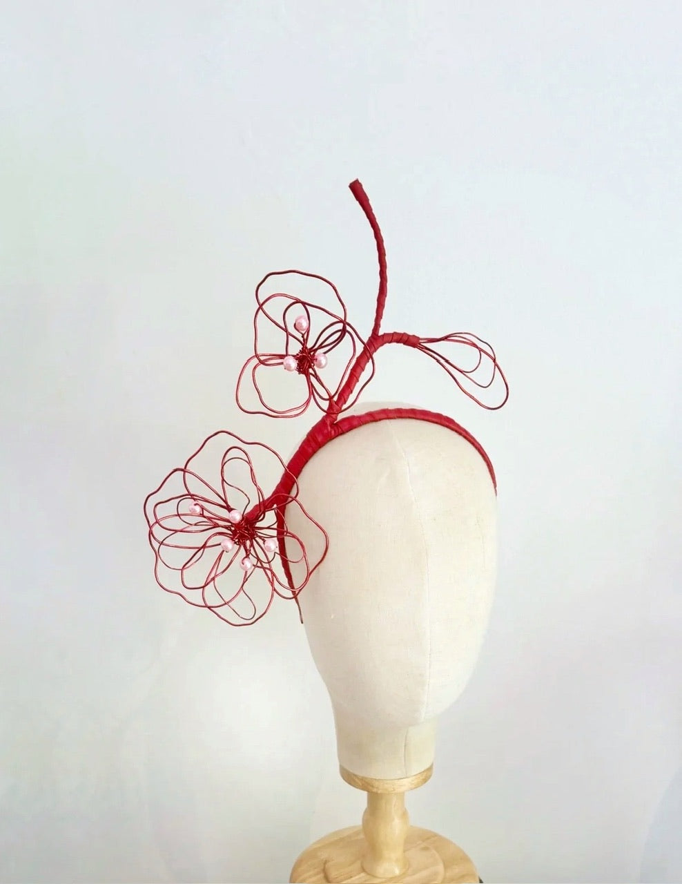 Red Wirework floral headpiece