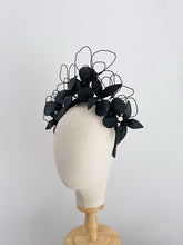 Load image into Gallery viewer, Leather  halo headpiece - black
