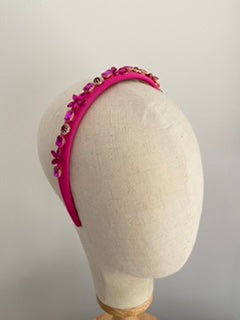 Embellished headband - fuchsia