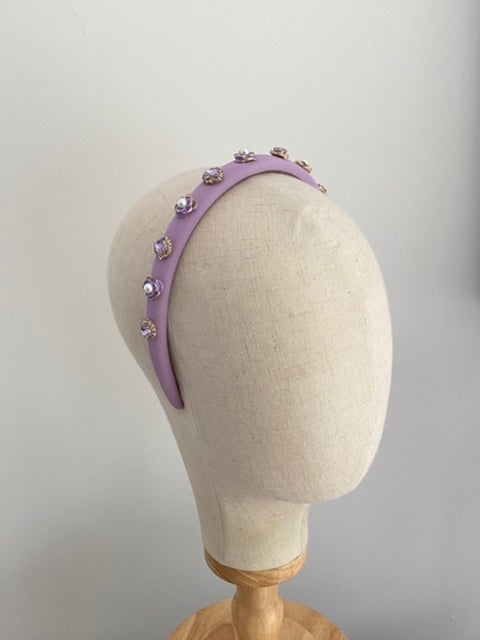 Embellished headband - lilac